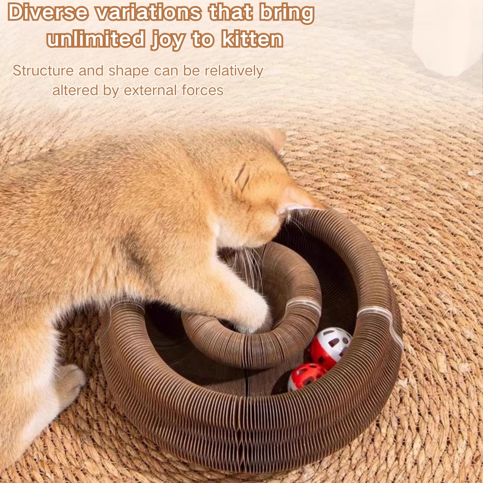 Generic Kitty Kurlz cat toy various assembly forms for versatile fun