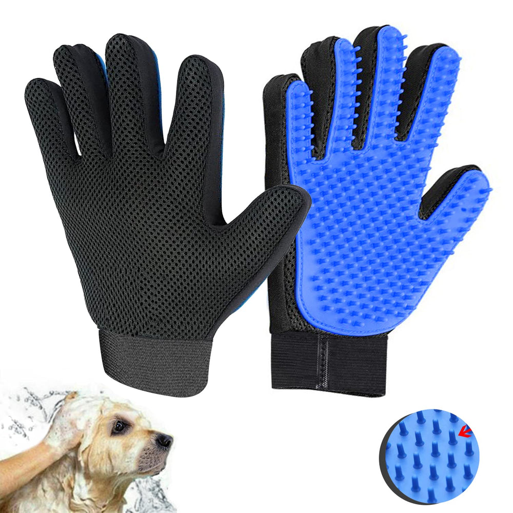 Generic Pet Grooming Glove close-up of silicone tips for gentle brushing and shedding control.