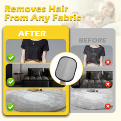 Generic pet hair removal glove on clothing keeps outfits fur-free.