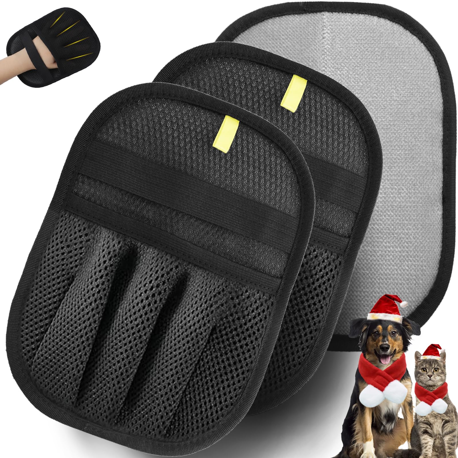 Generic pet hair removal glove five-finger design for faster cleanup.