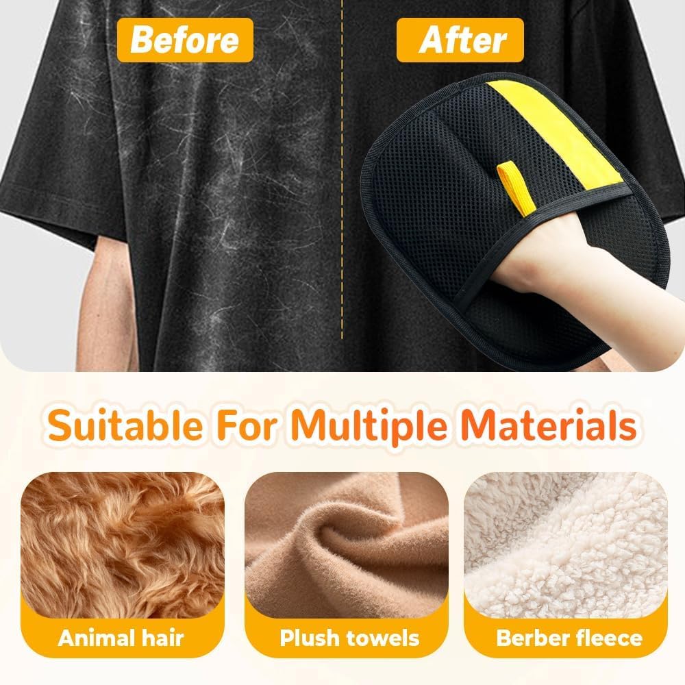 Generic Pet Hair Removal Glove on sleeve demonstrates flexible grooming for pets.