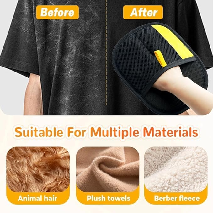 Generic Pet Hair Removal Glove packaging shows 5, 8, or 10-piece options.