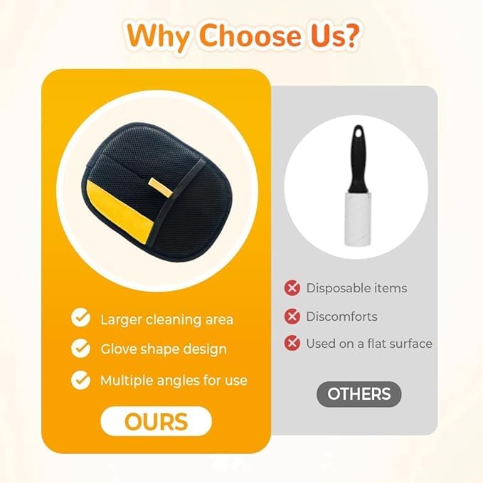 Generic Pet Hair Removal Glove is reusable and eco-friendly for ongoing cleaning.