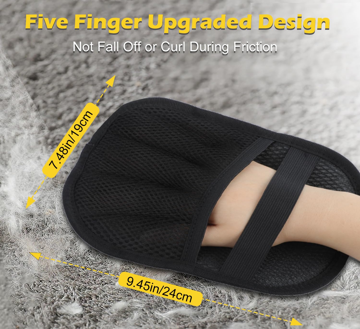 Generic pet hair removal glove soft breathable material for comfortable grooming.
