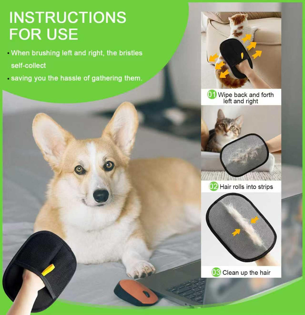 Generic pet hair removal gloves car seat use for dust and fur elimination during rides.