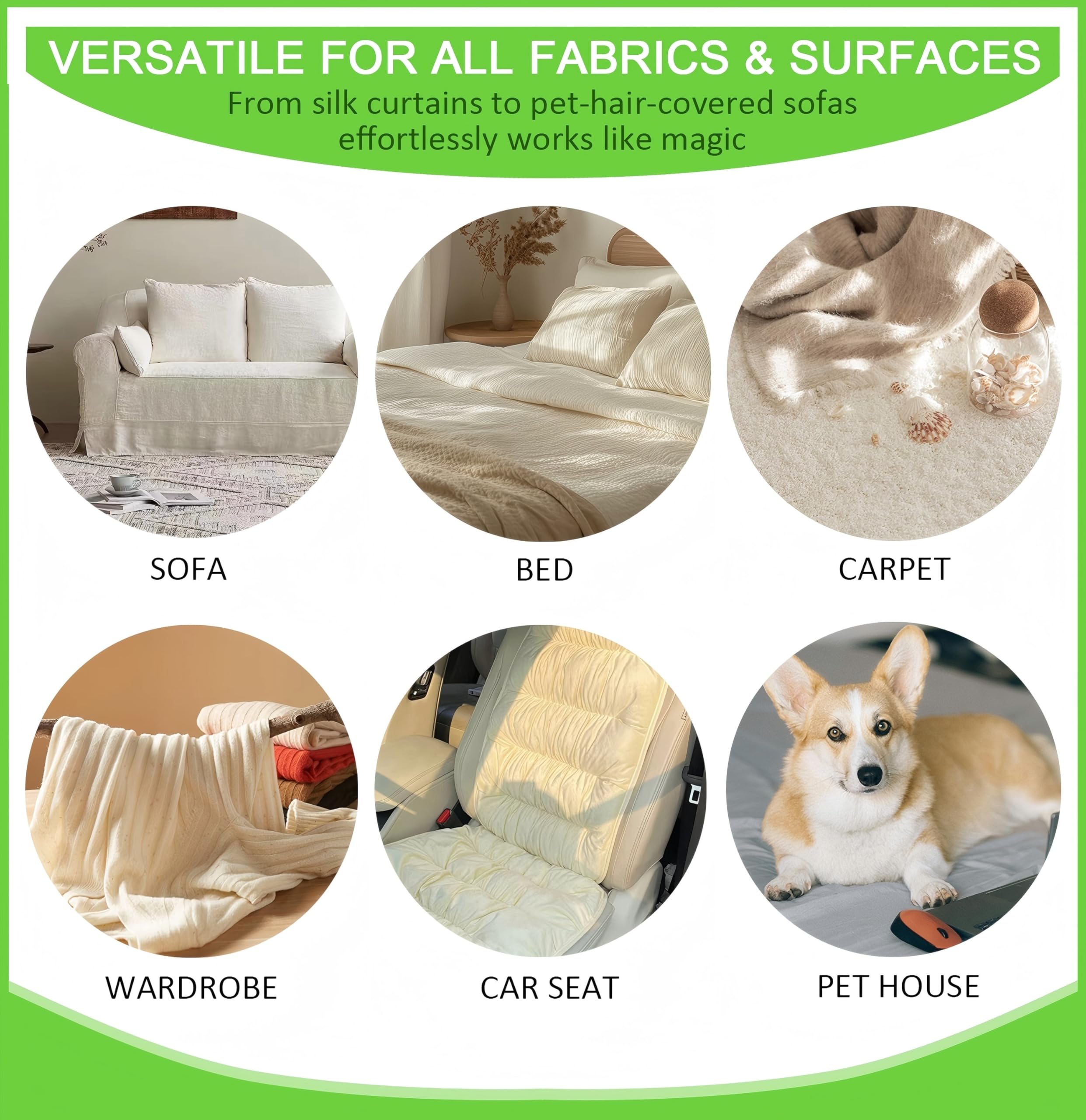 Generic pet hair removal gloves thickened grip for secure handling during multi-surface cleaning.