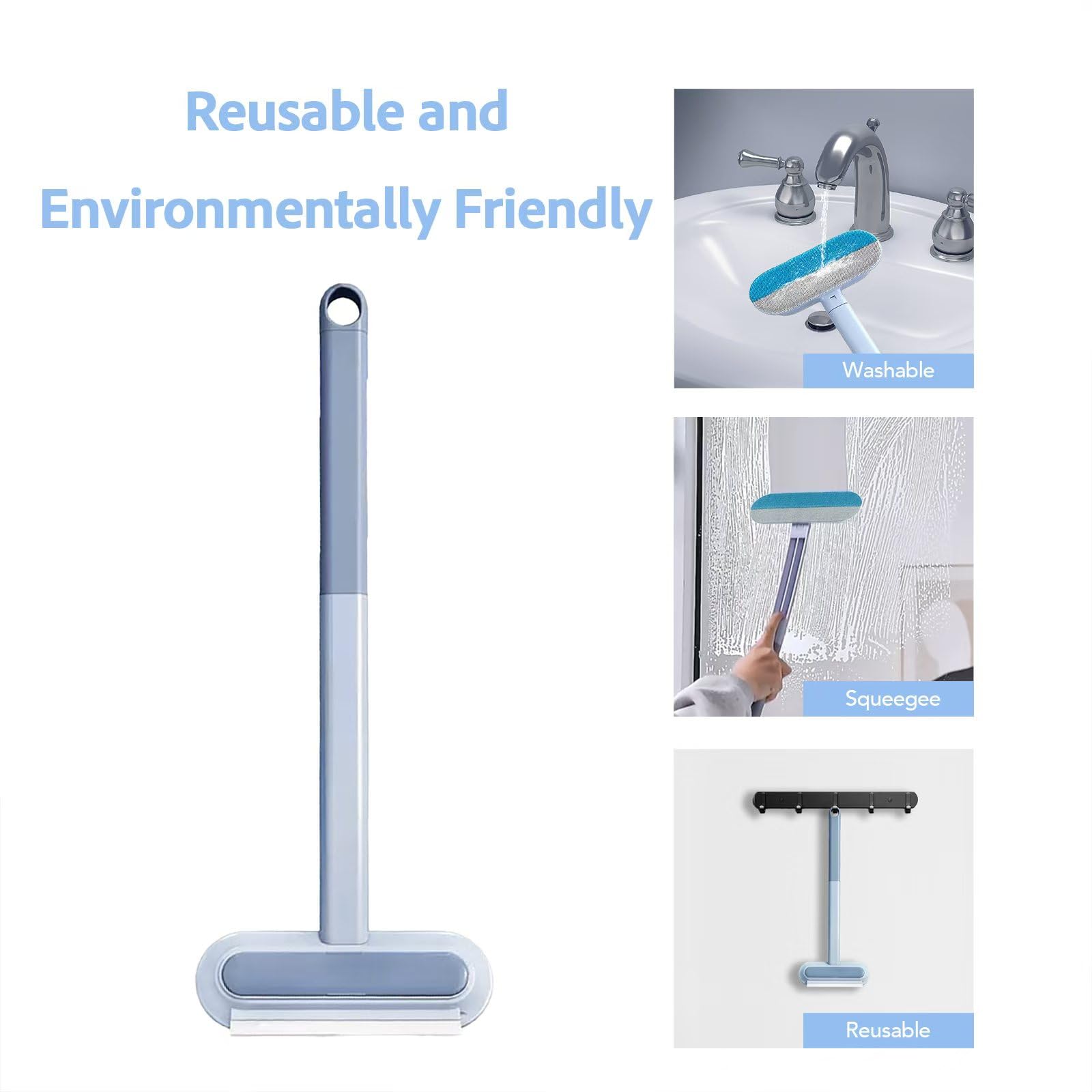 Generic pet hair remover silicone top cleans glass and mirrors