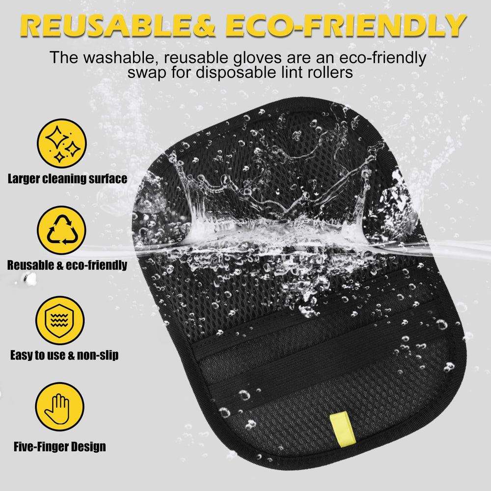 Generic reusable pet hair removal glove pack is eco-friendly.