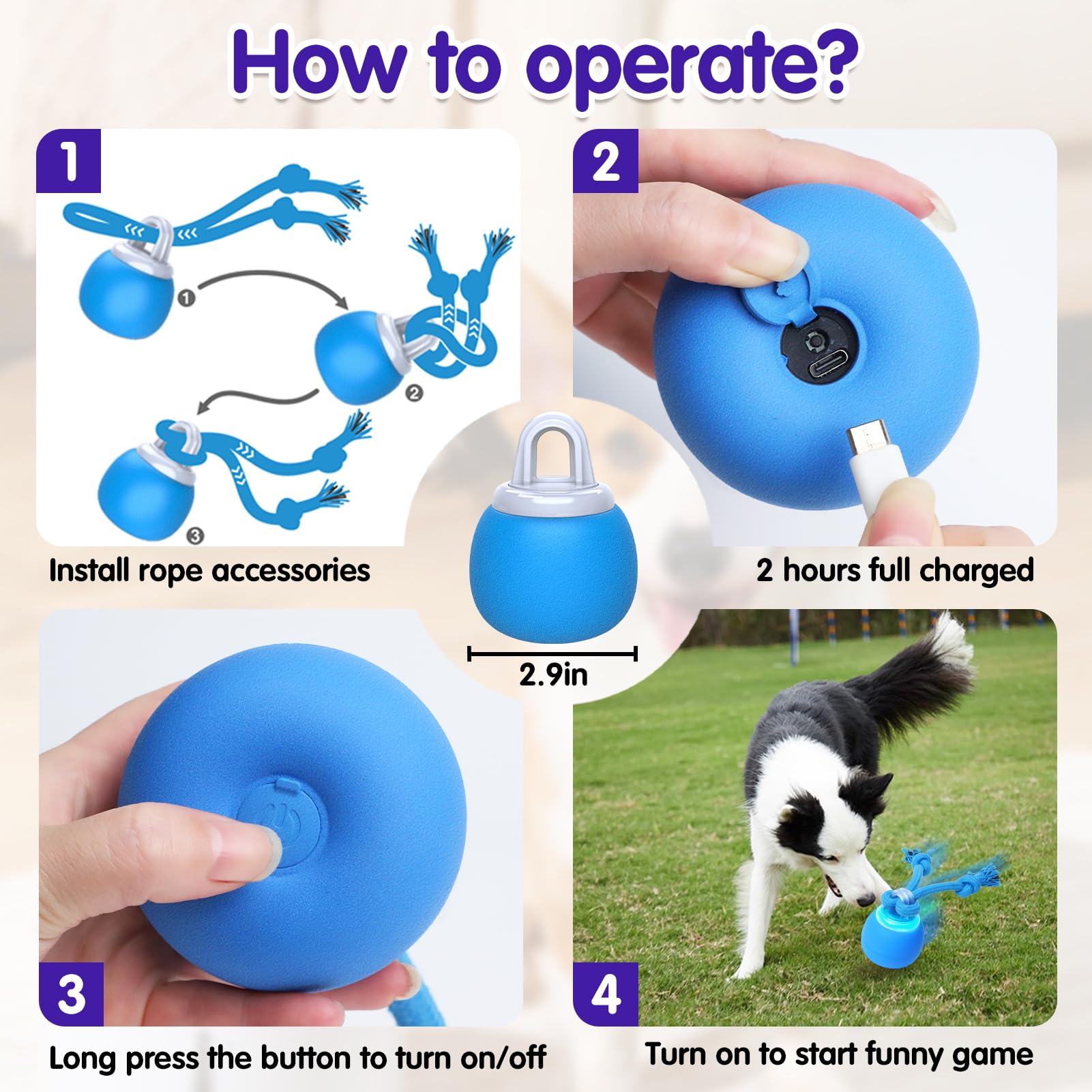 Generic Interactive Dog Ball suitable for small and medium dogs, boosting activity and boredom relief.