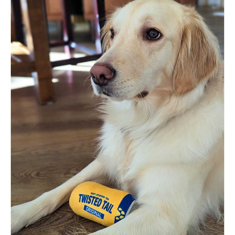 Generic Twisted Tail plush toy close-up showing the squeaker feature.