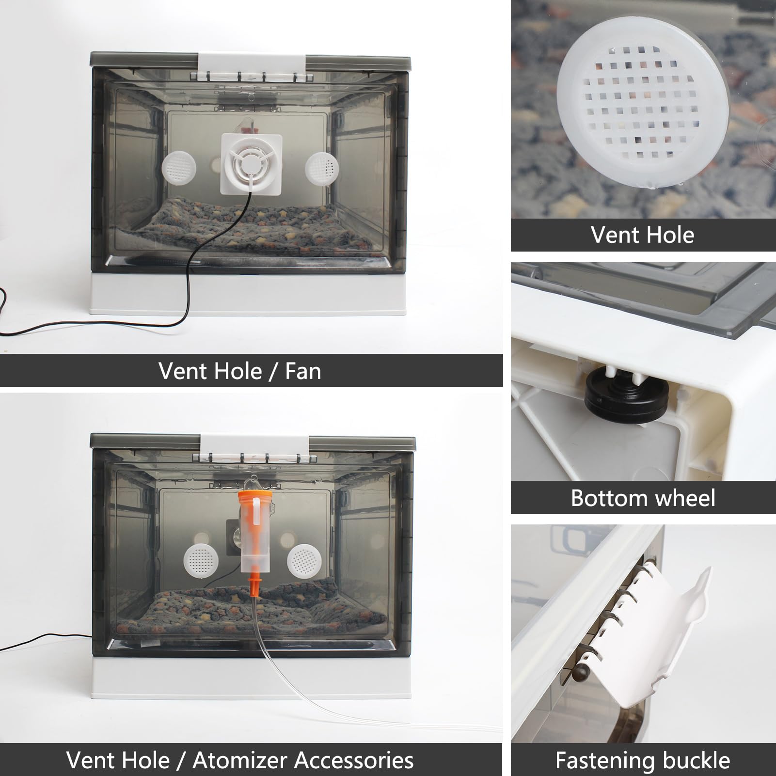 Geniprem puppy incubator folded storage for quick setup and space saving.