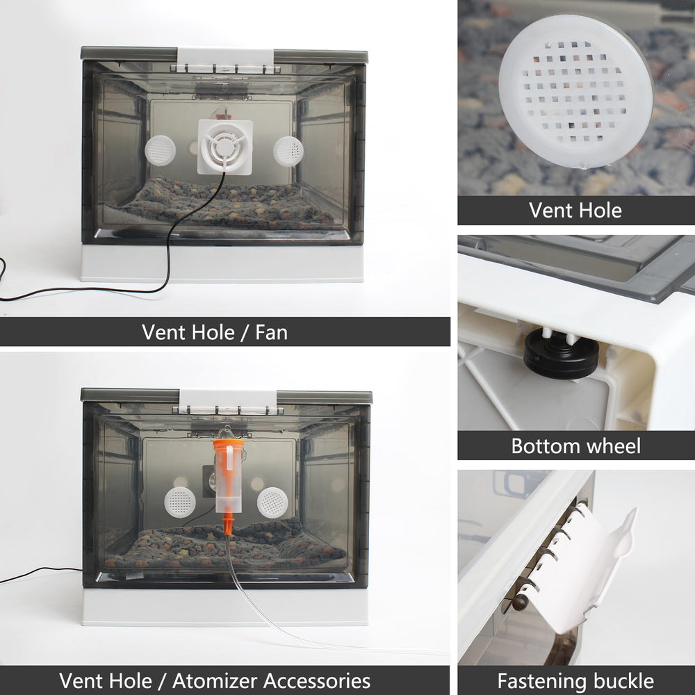 Geniprem puppy incubator folded storage for quick setup and space saving.