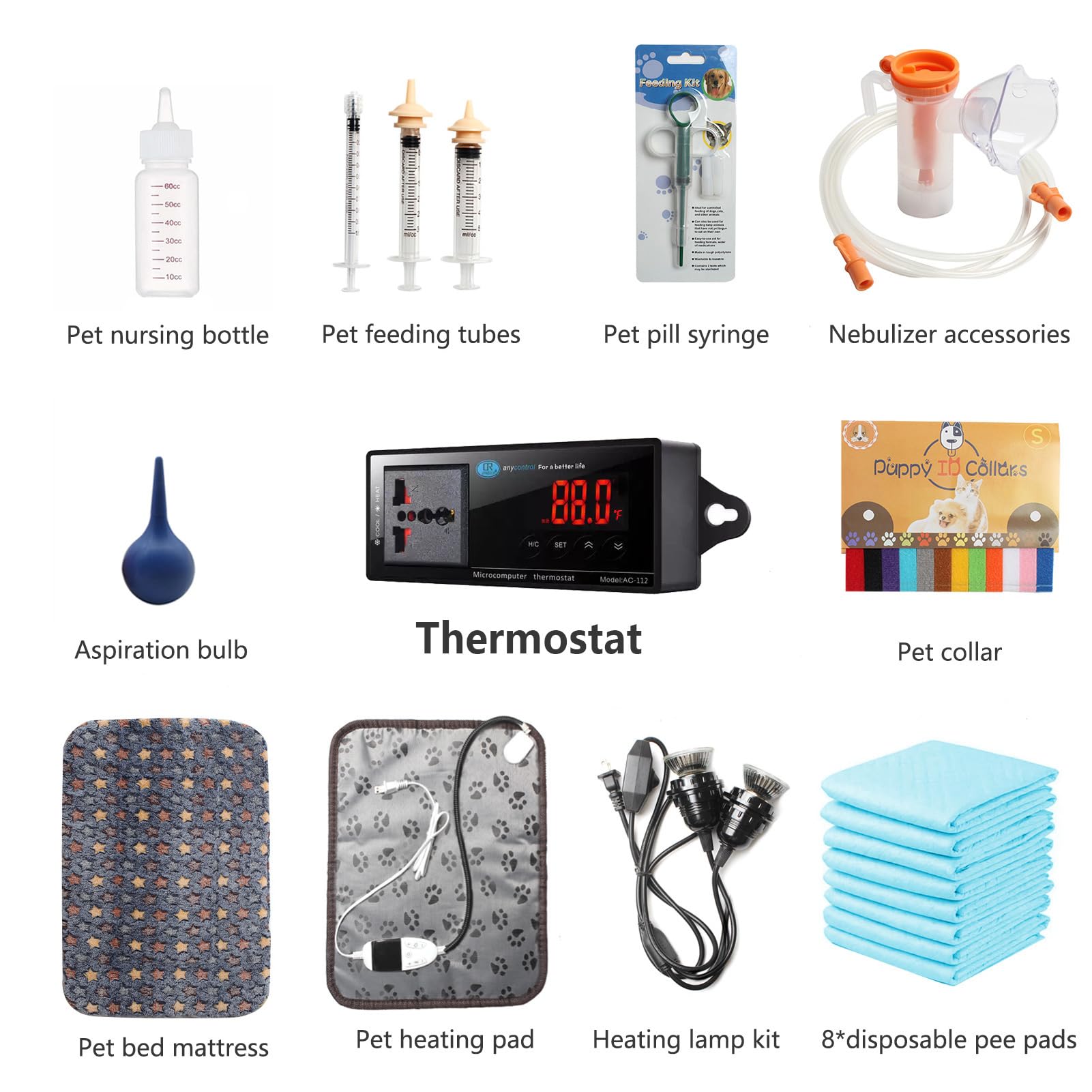 Geniprem Puppy Incubator semi-transparent panels let you monitor without disturbance.