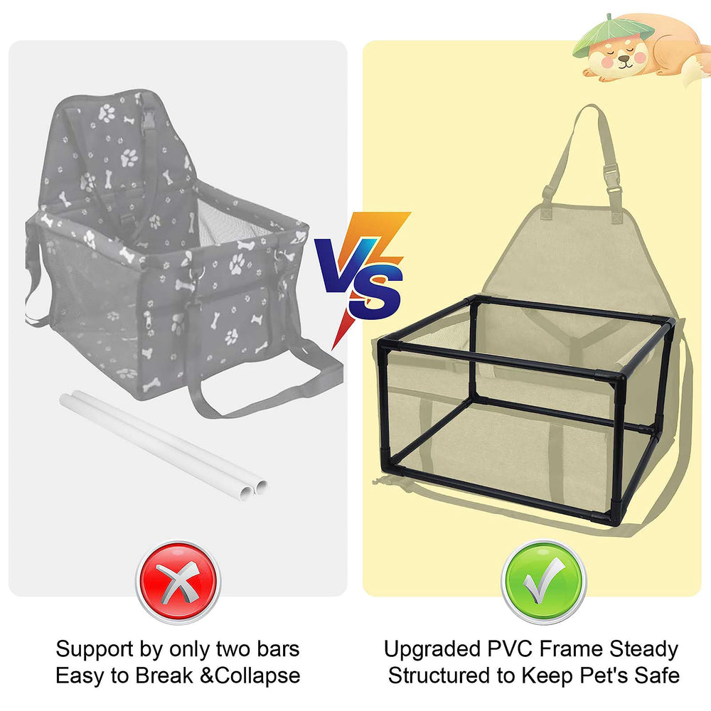 GENORTH dog car seat side setup demonstrates easy installation and stable placement.