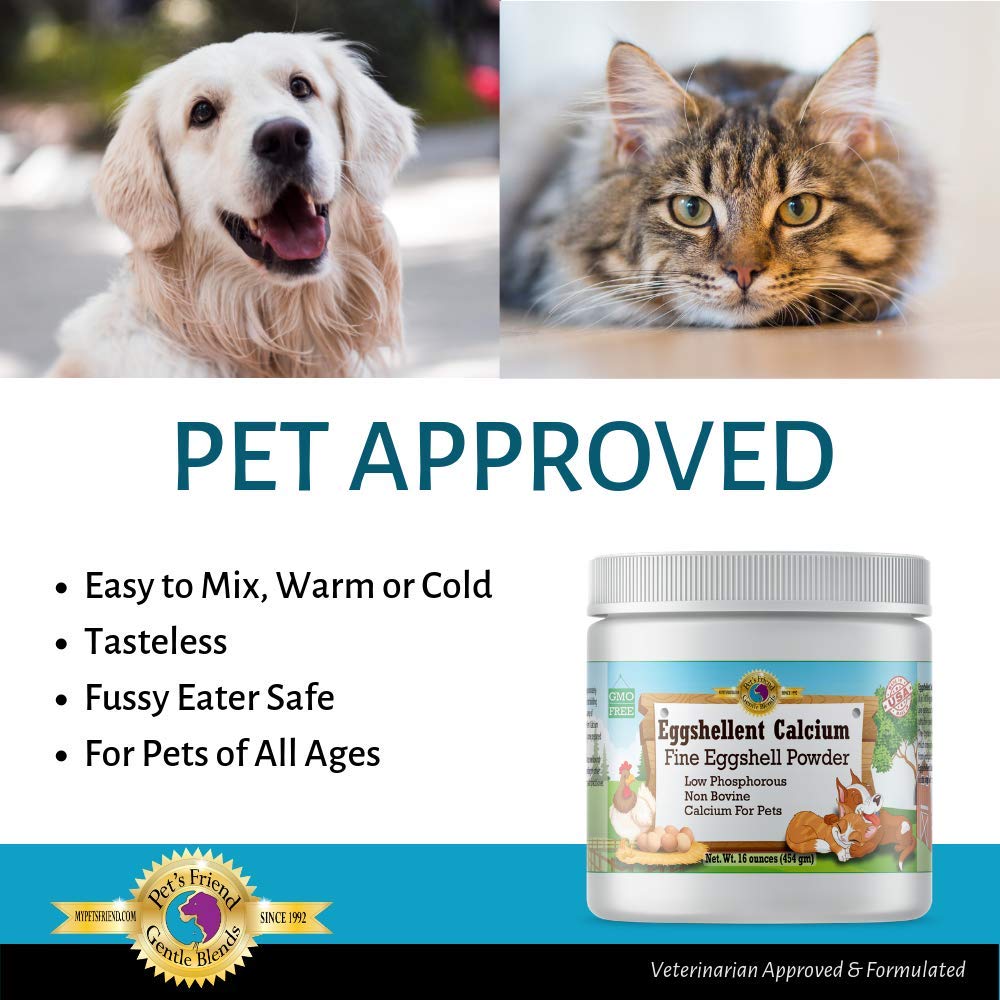 Gentle Blends Pet's Friend eggshellent calcium natural ingredients highlight pure eggshells