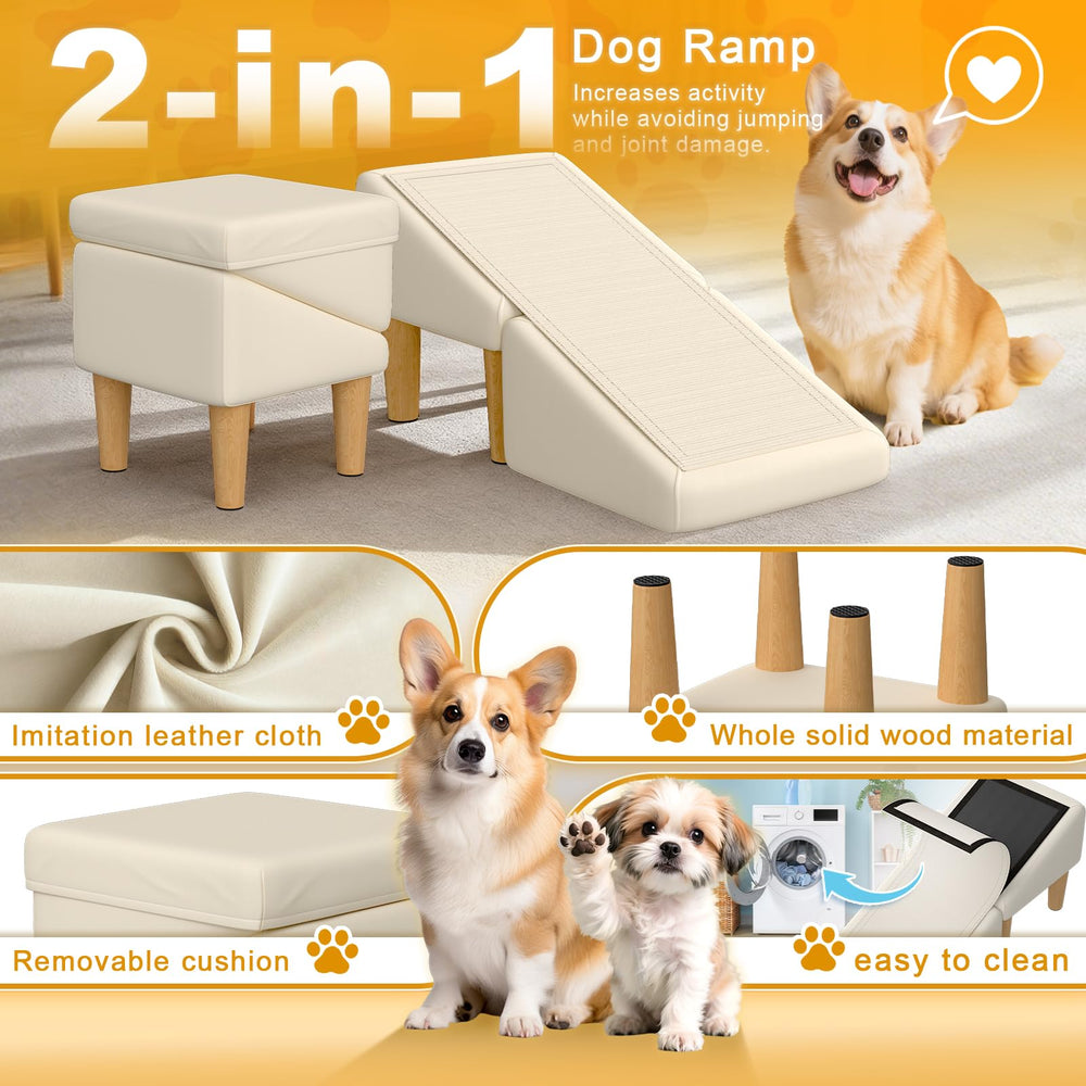 GenxQian dog ramp suede surface feels soft and durable during use.
