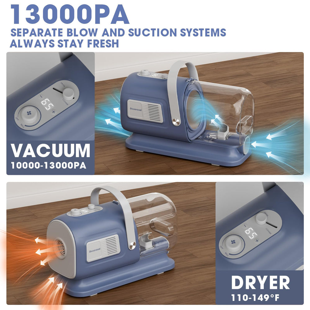 Geoorood dog grooming vacuum-dryer kit at-home setup for private grooming