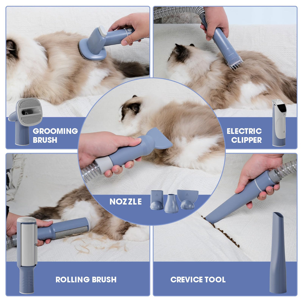 Geoorood dog grooming vacuum-dryer kit portable design is easy to maneuver