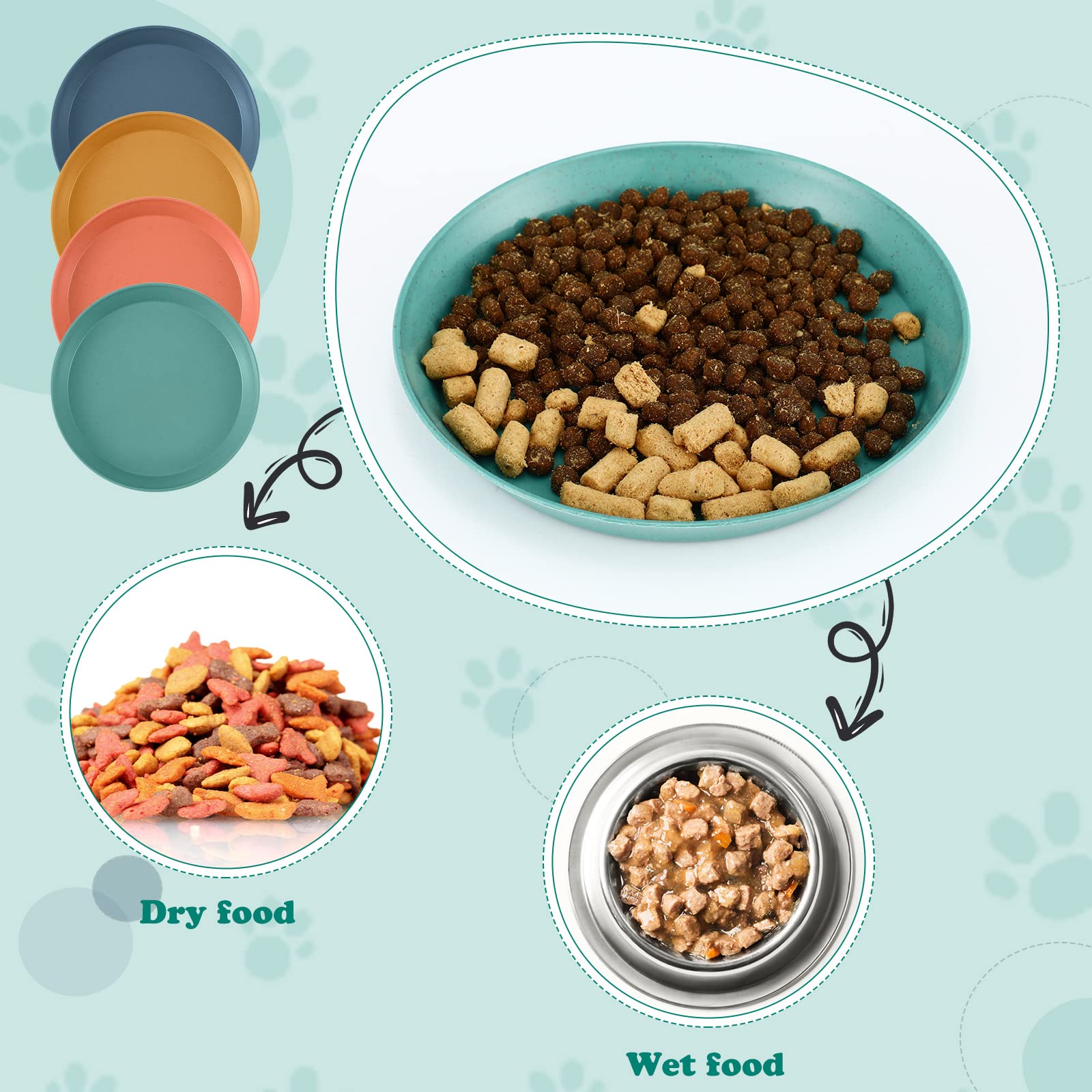 Gerrii shallow wide bowls suitable for wet and dry food