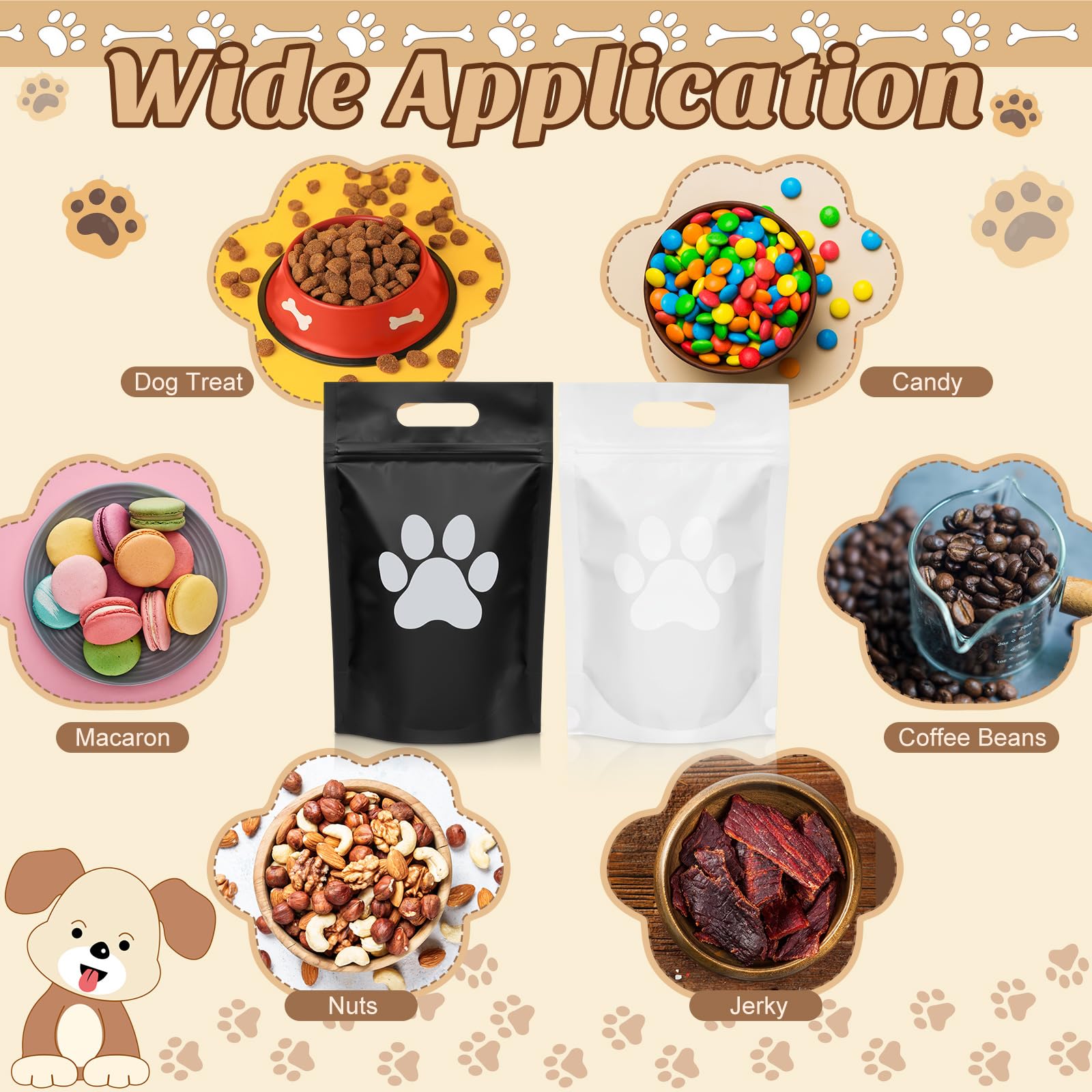 Gersoniel bulk-pack dog treat bags ideal for parties and daily use.
