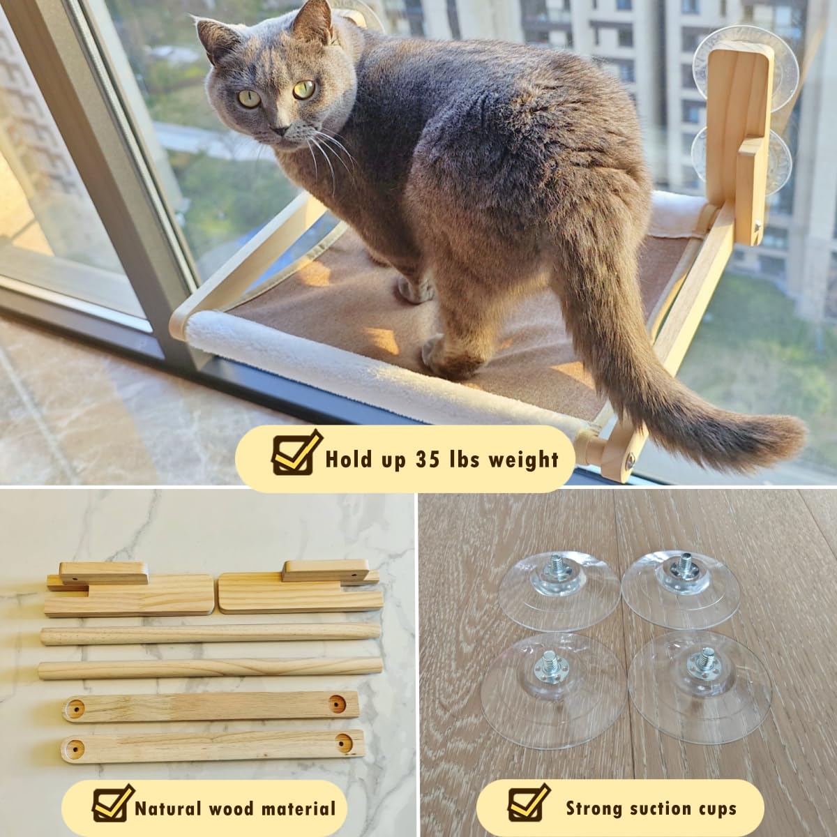 GesomePurrz machine-washable hammock for all-season cleaning.