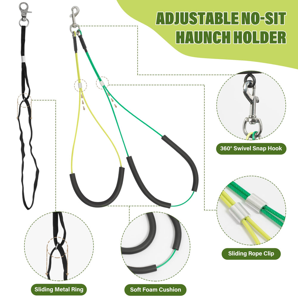 getlstub dog grooming hammock with carabiners for secure setup
