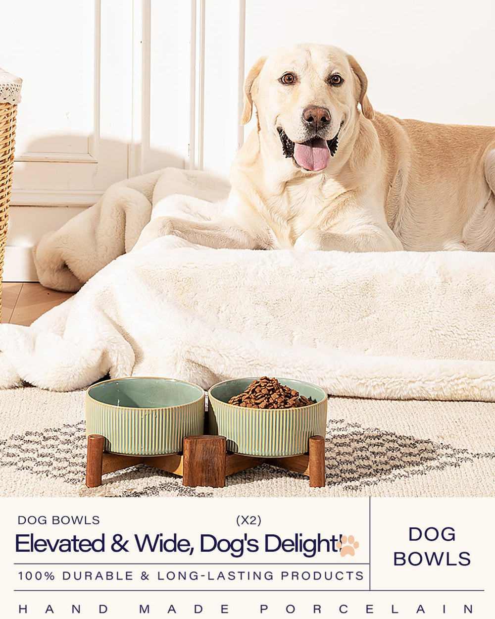 Getstar 30 oz ceramic bowls hold ample portions for small to medium pets