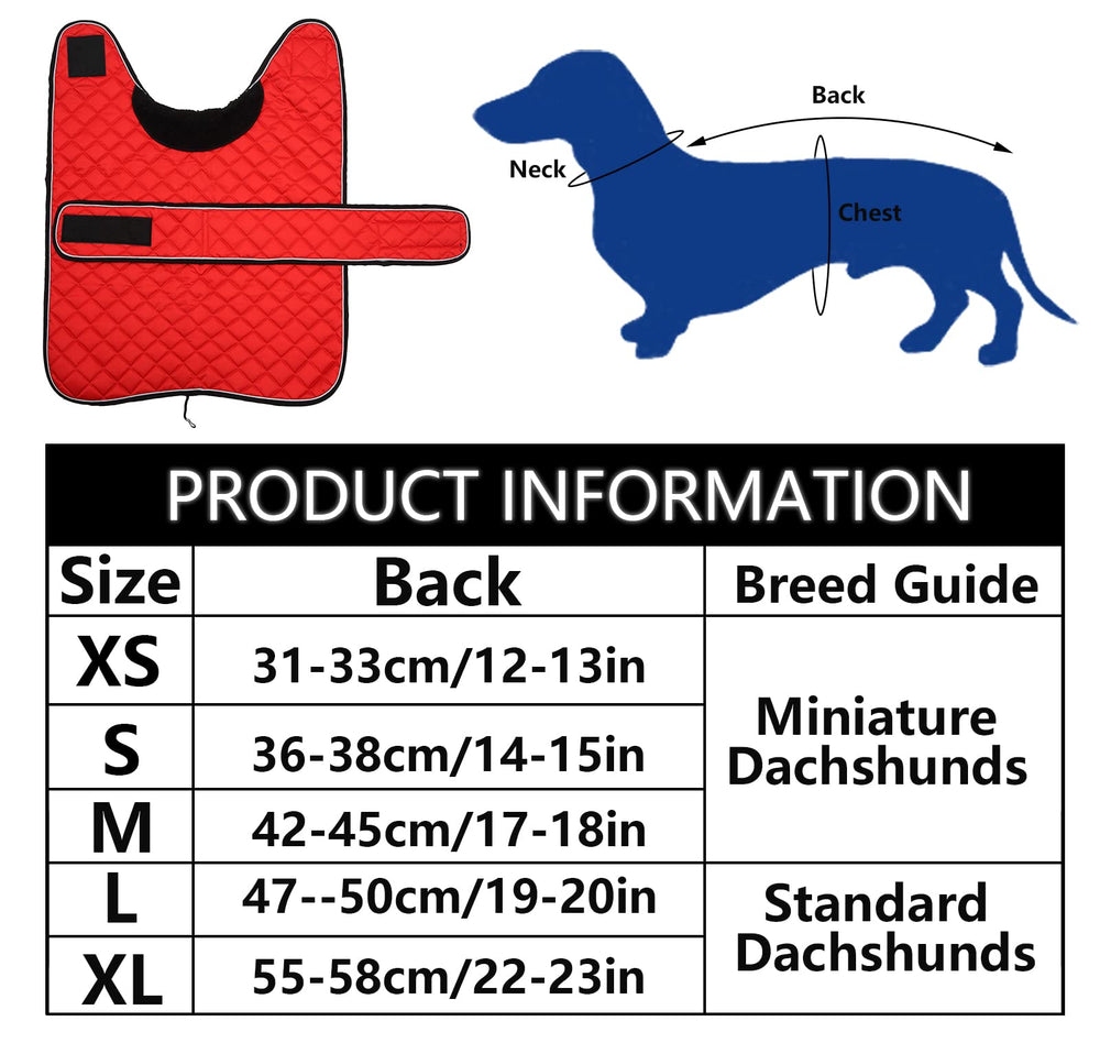Geyecete dachshund coat adjustable bands ensure secure fit for dachshunds.