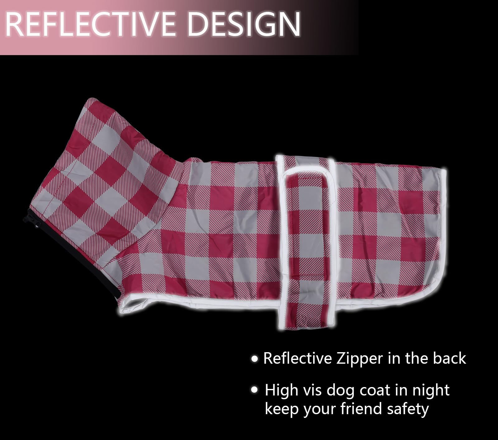 Geyecete dachshund coat shows adjustable front and body straps for secure fit