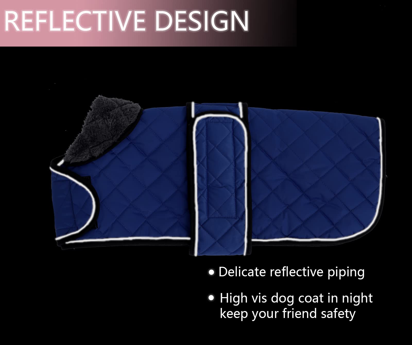 Geyecete warm fleece lined dachshund coat interior seen for chilly days.