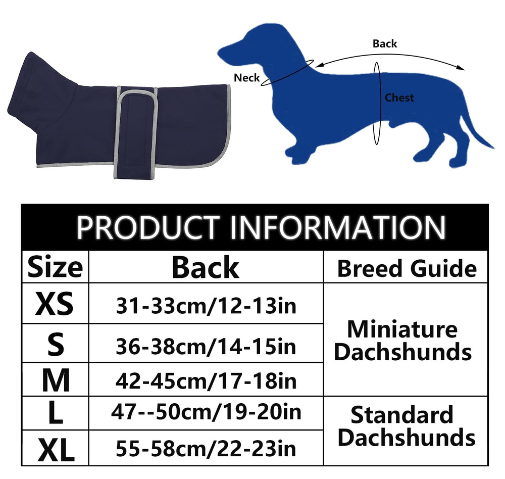 Geyecete dachshund coat fold-down neck provides extra neck protection.