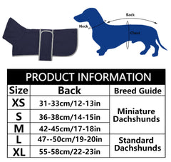 Geyecete dachshund coat fold-down neck provides extra neck protection.