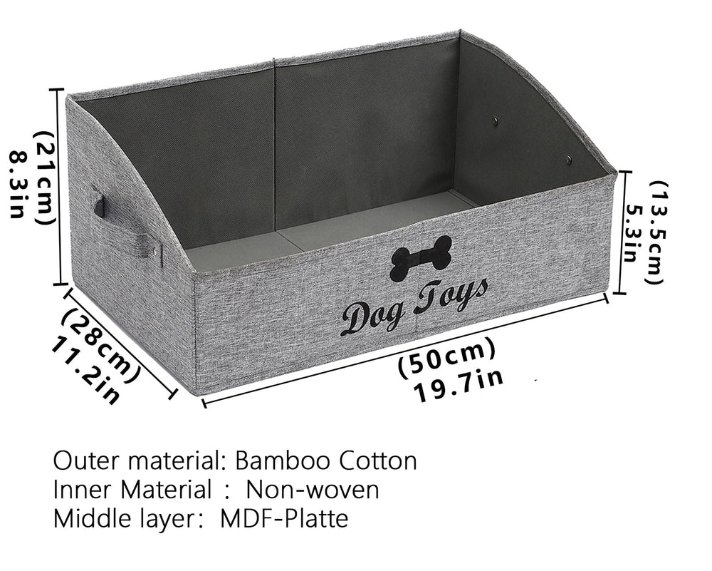 Geyecete dog toy bin with water-resistant fabric protects contents