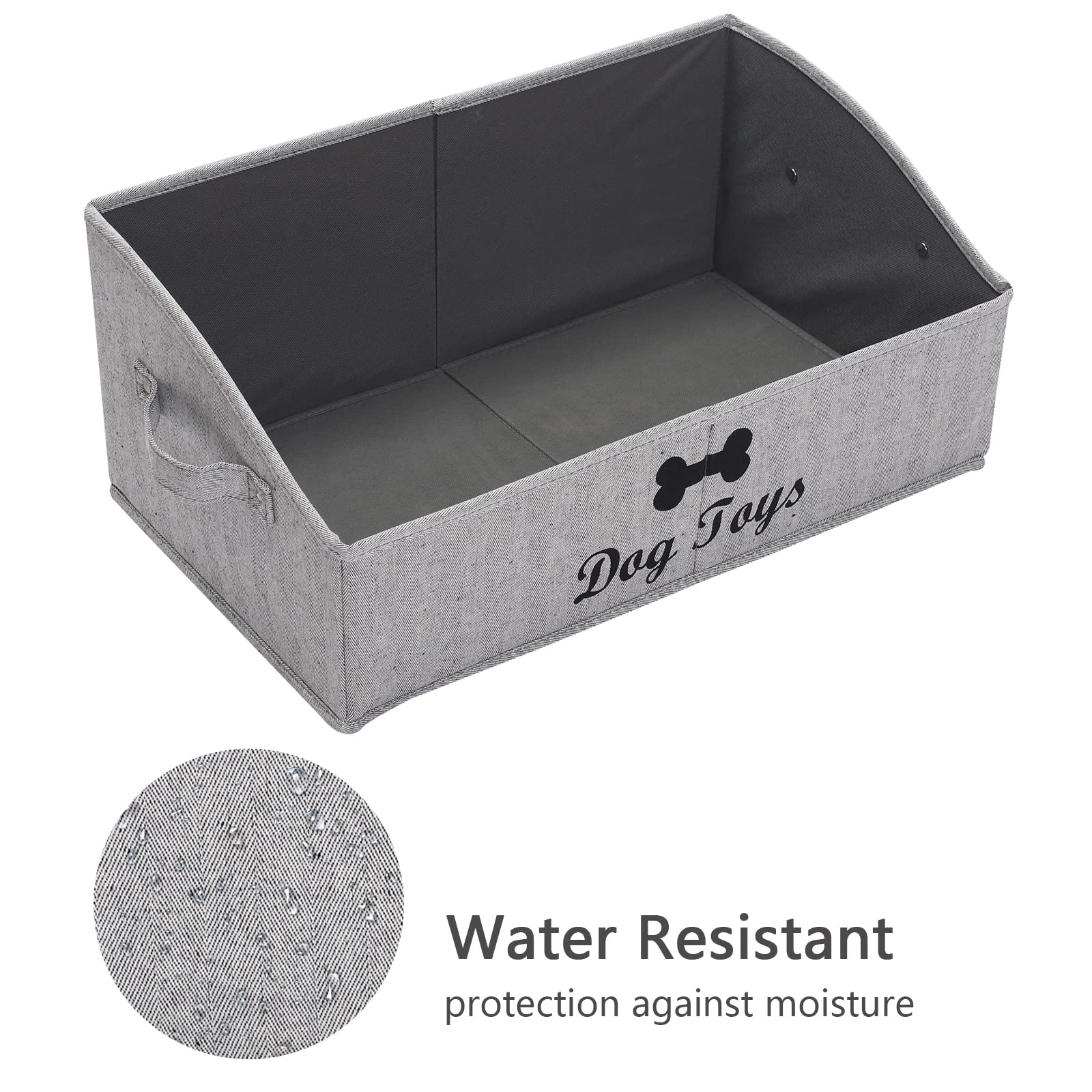Geyecete foldable dog toy bin opened showing easy toy access