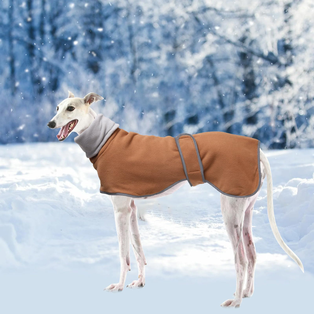 Geyecete Greyhound Cosy Fleece Jumper adjustable belly closures for quick on/off.