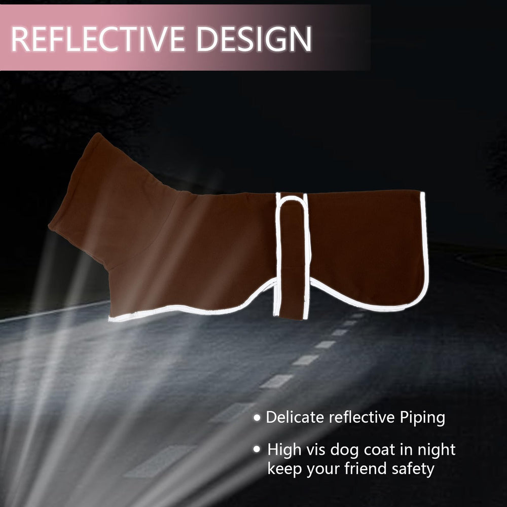 Geyecete Greyhound Cosy Fleece Jumper lead slot provides easy leash use.