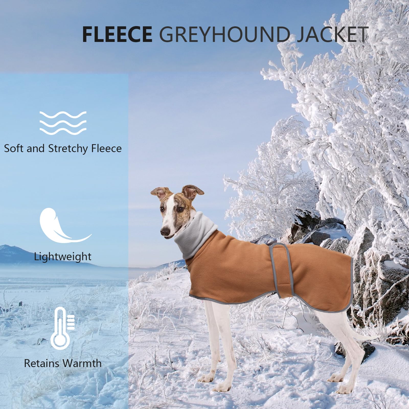 Geyecete Greyhound Cosy Fleece Jumper reflective piping enhances night visibility during strolls.