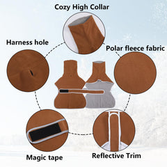Geyecete Greyhound Cosy Fleece Jumper side view in brown improves visibility and comfort.