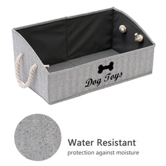 Geyecete bin with weave rope handle offers comfortable grip during transport.