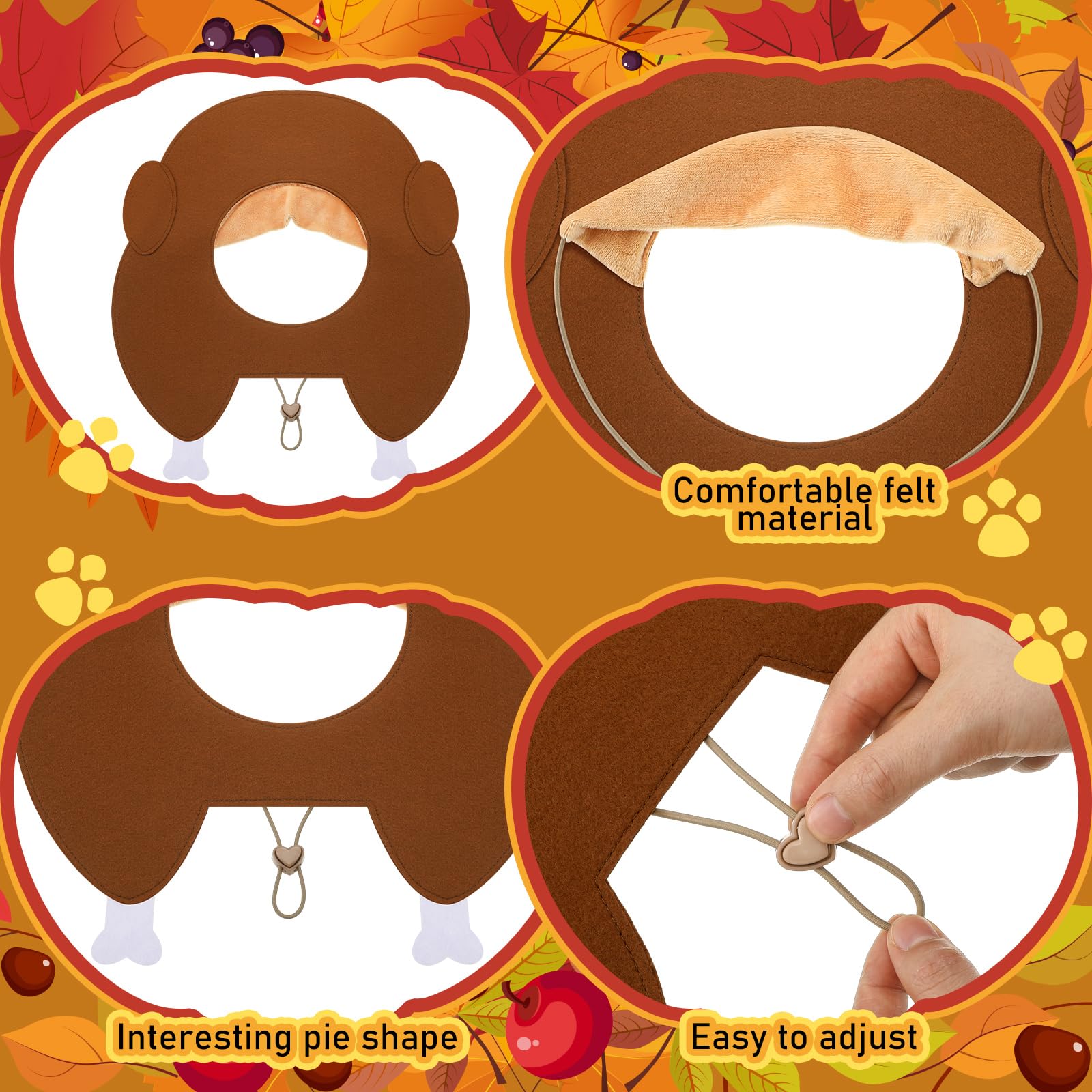 Geyoga turkey tail wiggle detail adds playful Thanksgiving vibes during photos.