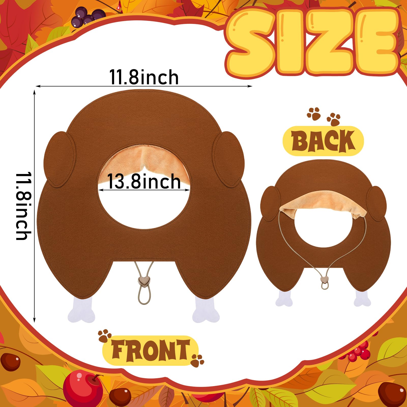 Geyoga turkey hat for cats, adds whimsy to milestones and gatherings.