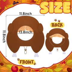 Geyoga turkey hat for cats, adds whimsy to milestones and gatherings.