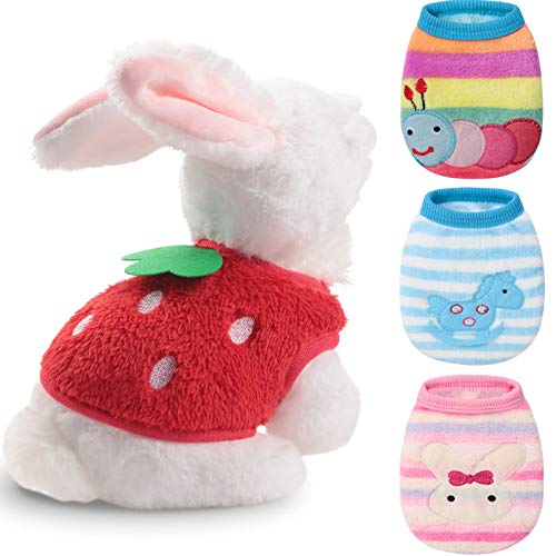 Geyoga warm puppy clothes rabbit pattern keeps small pets cozy in cold days