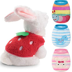 Geyoga warm puppy clothes rabbit pattern keeps small pets cozy in cold days