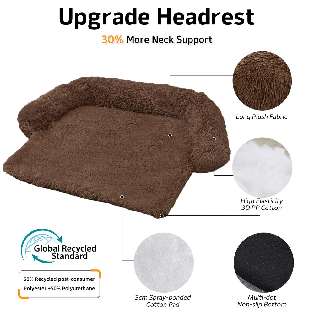 GGIB calming dog bed curved design supports comfortable lounging.