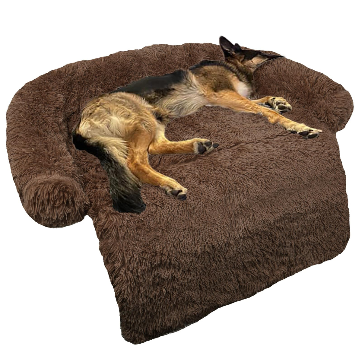 GGIB calming dog bed with fluffy plush cover delivers cozy warmth.
