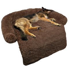 GGIB calming dog bed with fluffy plush cover delivers cozy warmth.