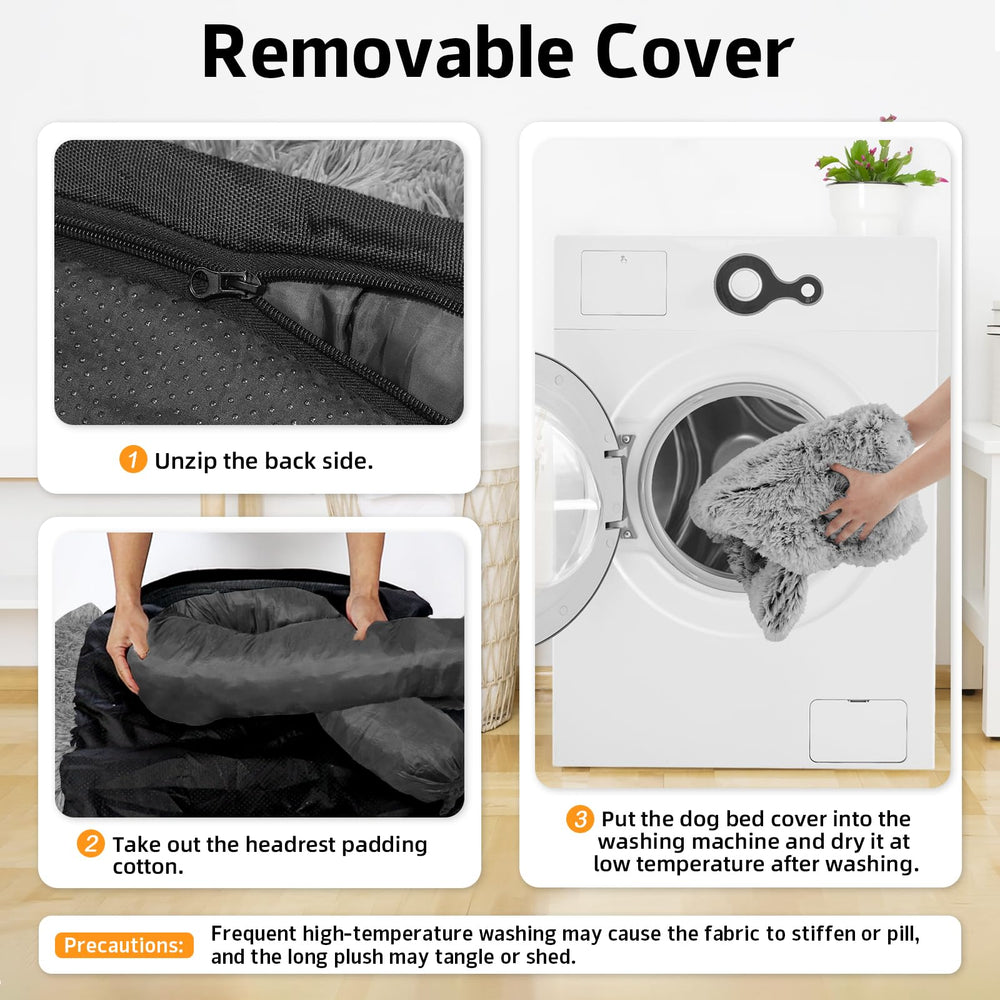 GGIB Calming Dog Bed non-slip bottom keeps bed in place on floors.