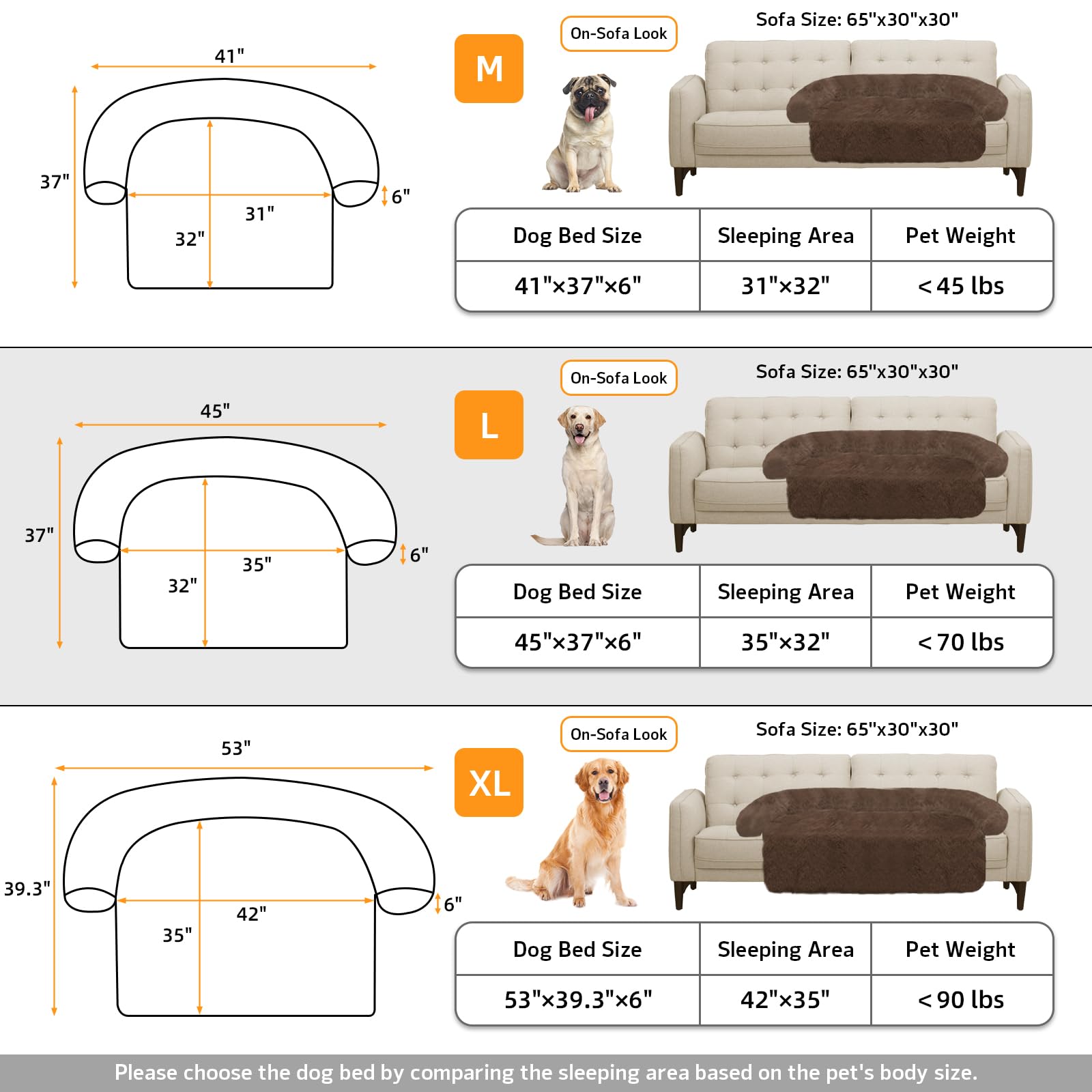 GGIB calming dog bed non-slip bottom stays in place.