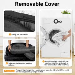 GGIB Calming Dog Bed non-slip bottom keeps pet sleeping area secure.